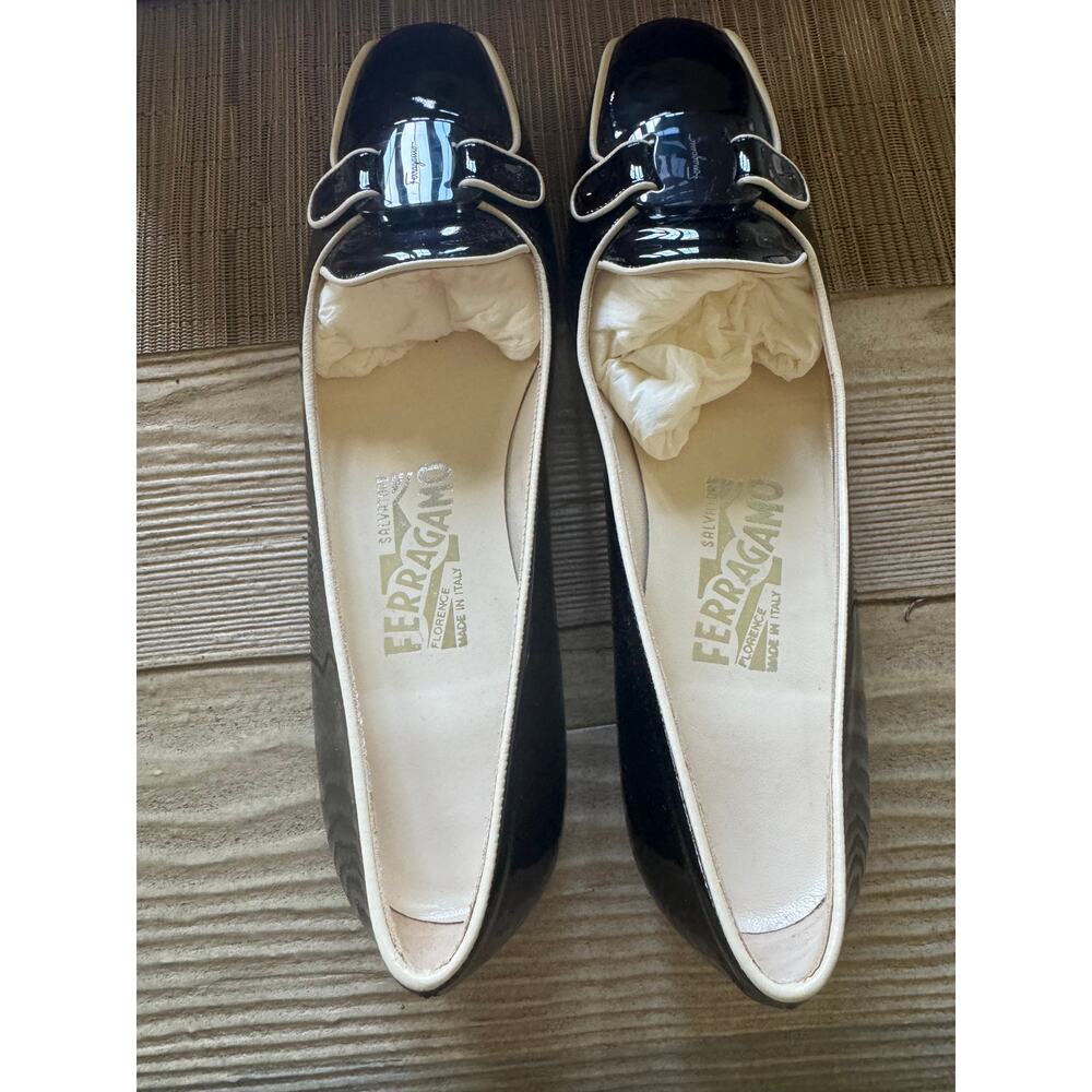 Ferragamo negro patentcalf magnolia kid - Picture 4 of 8